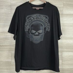 Harley Davidson Shirt Biker Skull Black Fort Walton Beach USA Mens XXL EUC